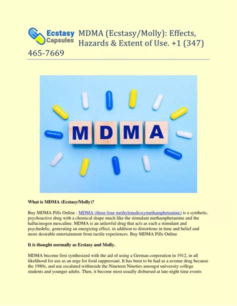 MDMA (Ecstasy/Molly): Effects, Hazards & Extent of Use